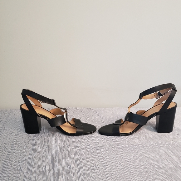 Marc Fisher Alina Ankle Strap Leather Upper Heel Sandals Size 8M - Picture 4 of 14